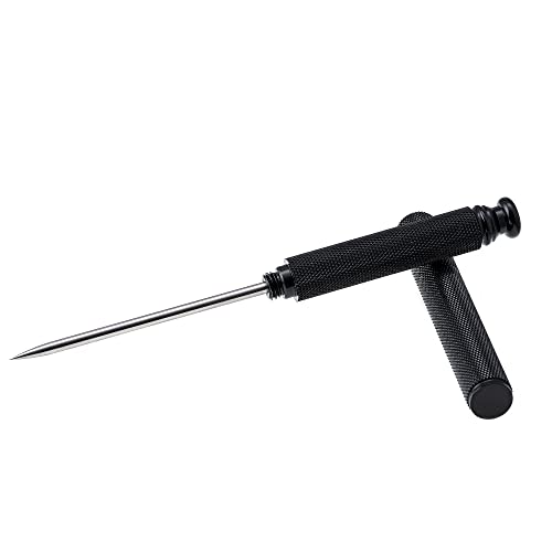 FANYUN Black Stainless Steel Ice Pick with Safety Cover - Heavy-Duty & Non-Slip Handle