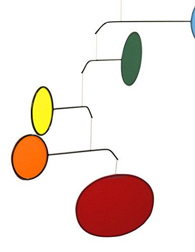 Chakra Rainbow Kinetic Mobile - Handcrafted Indoor Hanging Art, 26" x 42"