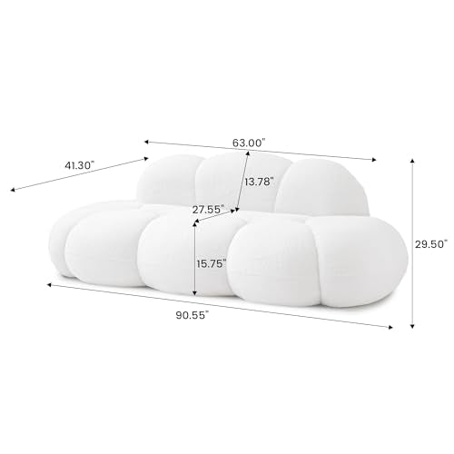 Modern Cloud Shaped Sherpa Sofa for Living Room and Small Spaces