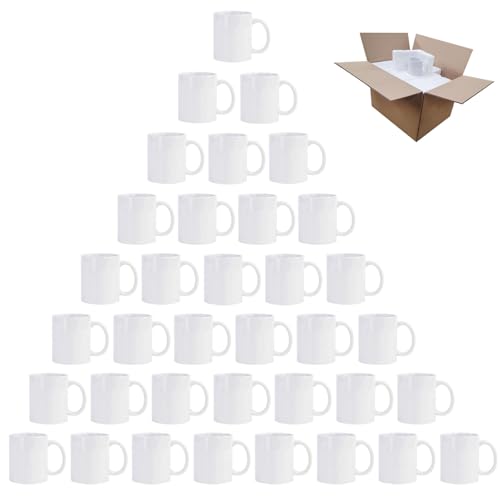 36 Pcs 11oz Sublimation Coffee Mugs White Ceramic - ACPPTYGA