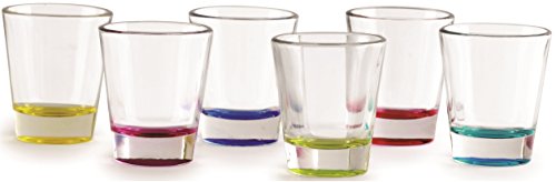 Circleware Edge Heavy Base Shot Glasses 1.5 oz Multicolor Set
