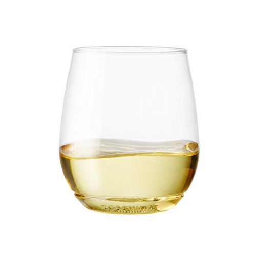 14oz Unbreakable Plastic Wine Glasses, 12-Piece Stackable Set