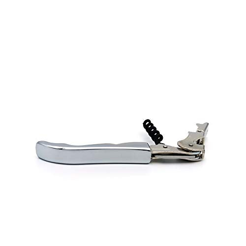 Pulltap's Classic 500 Chrome Waiter's Corkscrew with Double-Hinged Lever and Foil Cutter
