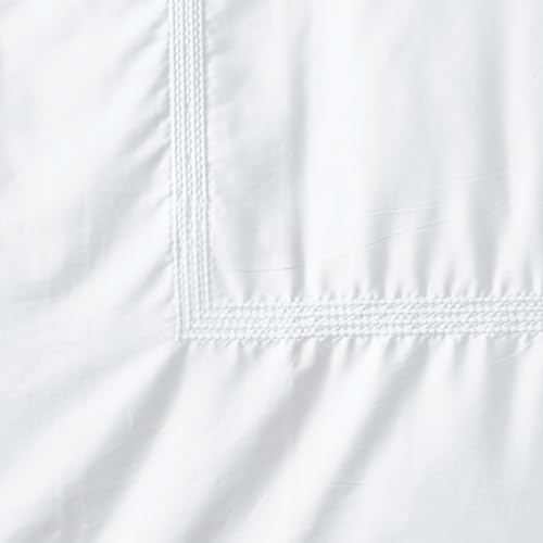 King Size Supima Cotton No Iron Sateen Duvet Cover - White Dots