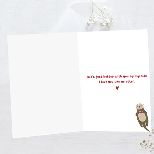 Happy Birthday to My Otter Half Greeting Card for Husband or Wife