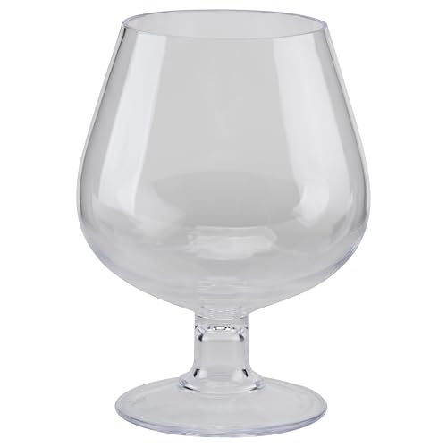 GET 16 oz Clear Plastic Brandy Glasses Set of 4 - Shatterproof, Dishwasher Safe Barware