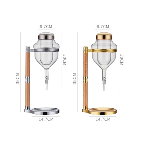 RODIETO Glass Whiskey Dispenser with Ice Chilled Inner Tank - Multi-Purpose Sake & Liquor Jug for Parties, Cold Hot Drinks, 750ml