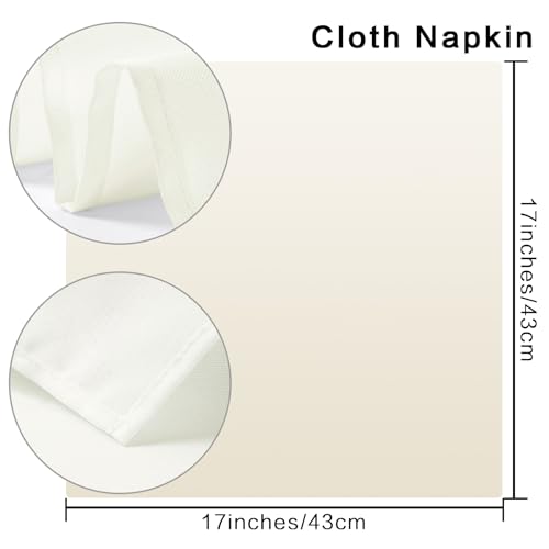 120-Pack Polyester Cloth Dinner Napkins, 17x17 Inch Washable Black Napkins