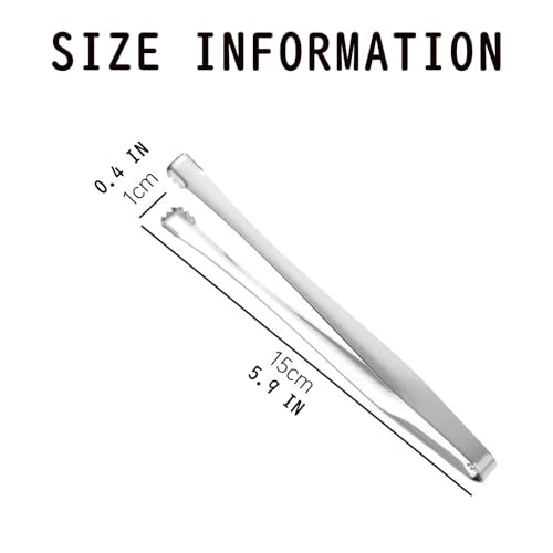 IAXSEE Silver Egg Chalaza Remover Tongs - 2 Pack, Stainless Steel Kitchen Tool for Cooking & Baking