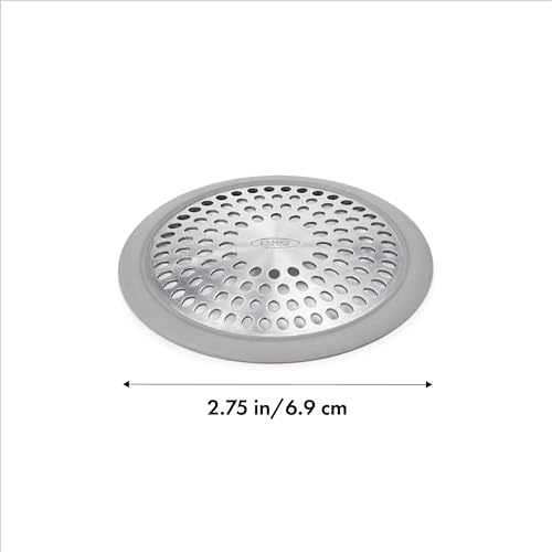 Stainless Steel Bathtub Drain Protector with Silicone Rim