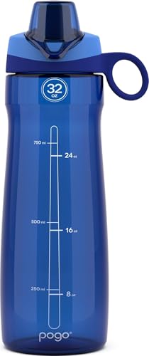 32 oz Plastic Water Bottle with Chug Lid, BPA-Free Blue