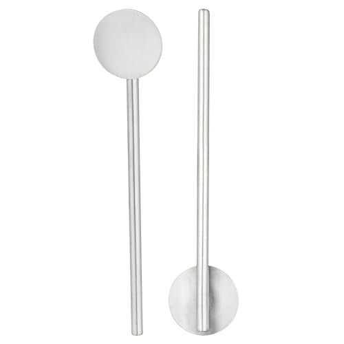 Restaurantware Bar Lux 5 Inch Stainless Steel Spoon Straws, Reusable Cocktail Stirring Spoons