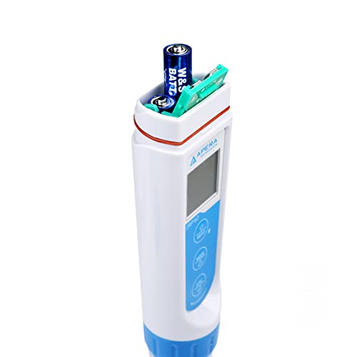 Waterproof pH Pocket Tester Kit with Replaceable Probe and LCD Display
