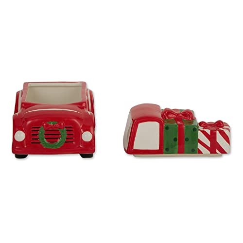 DII Red Christmas Truck Cookie Jar - Holiday Kitchen Decor, 10.5x6x6.5 inches