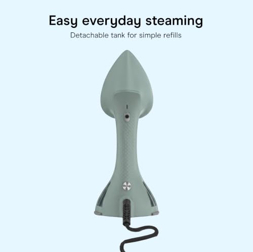 2-in-1 Fabric Steamer and Iron, 1700W Garment Steamer with Aluminum Soleplate