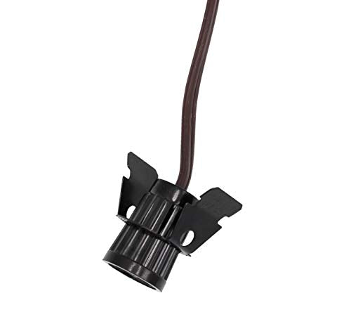 Creative Hobbies Clip-in Lamp Cord with 7W Bulb - Brown, 6 ft, on/off