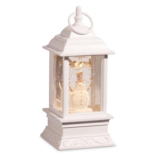 Raz Imports Whimsical Snowman Lighted Water Lantern - Christmas Decor, 9.25-inch