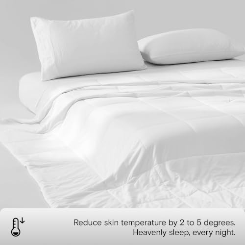 Cooling Comforter for Hot Sleepers, Breathable & Lightweight 90x90