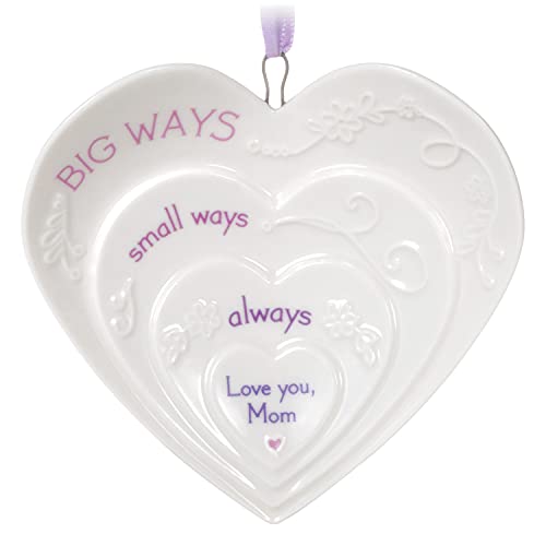 Hallmark Keepsake 2021 Love You Mom Hearts Porcelain Ornament