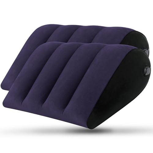 Portable Inflatable Wedge Pillow - 2 Pack Travel Sleep Support