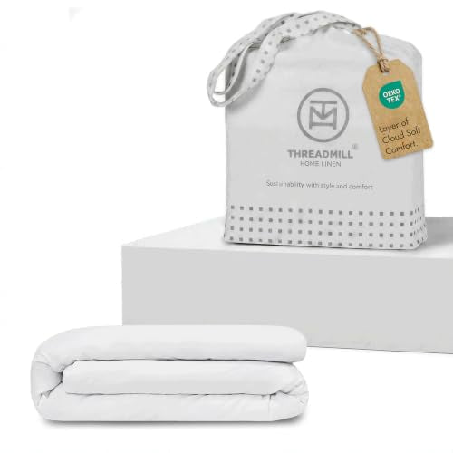 300 Thread Count Cotton King Duvet Cover - White, Breathable & Soft