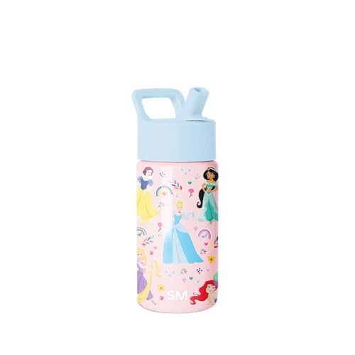 Simple Modern Disney Princess Kids Insulated Water Bottle 14oz with Straw