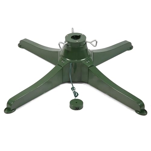 350-Degree Rotating Christmas Tree Stand with Music - Holds Up to 75 lbs