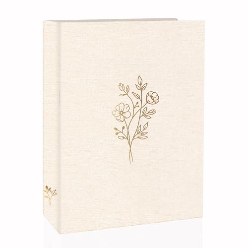 5x7 Photo Album with Linen Cover - Holds 100 Photos, Beige