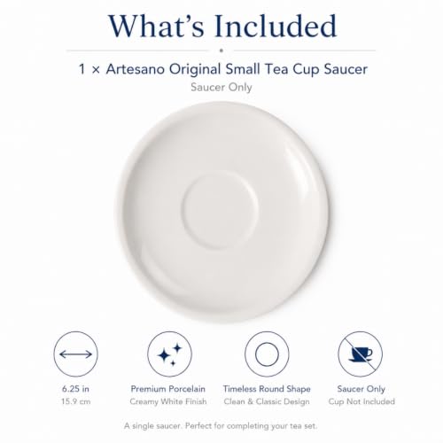 Villeroy & Boch Artesano Original Tea Cup Saucer - Creamy White, 6.25 Inch
