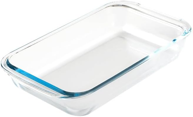 Regine Switzerland 1.7 Quart Deep Glass Baking Dish - Versatile Rectangular Bakeware for Lasagna & Leftovers