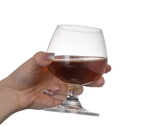 8.5 oz Crystal Brandy Snifter Glasses Set of 2 - Lead-Free Stemware for Cognac