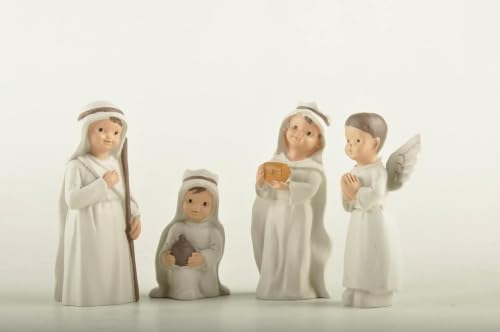 Ivory White Nativity Set 12-Piece Holy Family - MeritMode Christmas Figurines