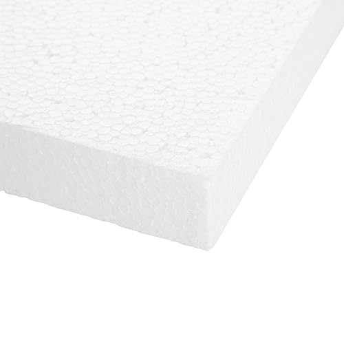 White Craft Foam Blocks, 12 x 6 x 1 Inch - 6-Pack for DIY Floral Projects