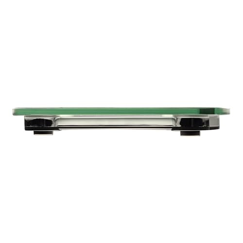 Taylor Stainless Steel & Clear Glass Digital Bathroom Scale 12.4x12.4 inches, Supports 400 lb