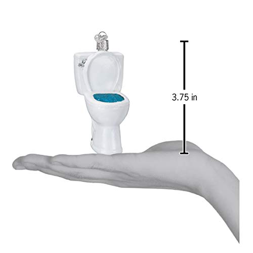 Old World Christmas The Throne Glass Ornament - Hand-Painted Toilet Humor Keepsake