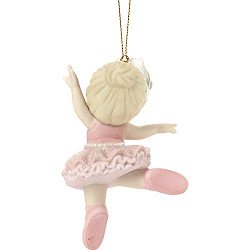 Precious Moments 201038 Believe in Yourself Ballerina Bisque Porcelain Ornament