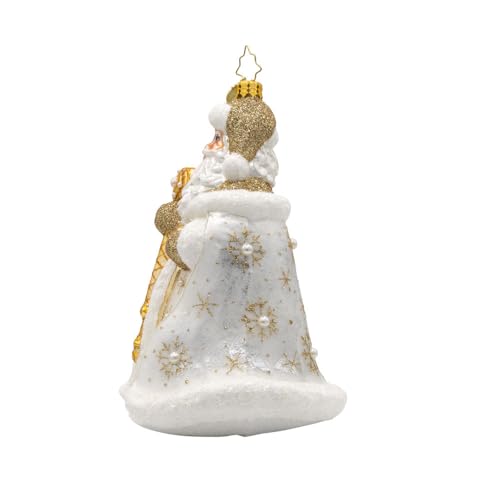 Gilded Kris Kringle Handcrafted European Glass Christmas Tree Ornament - Radko 2025