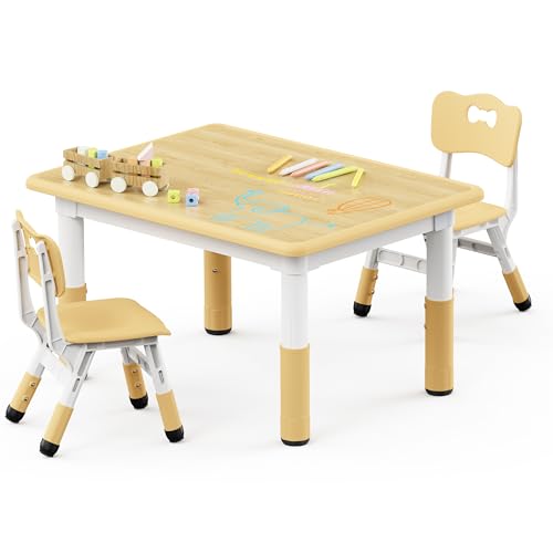 Adjustable Toddler Table and Chair Set - 31.5" x 23.6" Kids Activity Desk