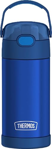 Insulated Stainless Steel Kids Water Bottle with Straw, 12oz, Blue