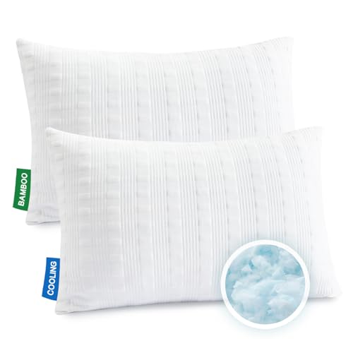 Adjustable Cooling Bed Pillows Set of 2 - Shredded Memory Foam