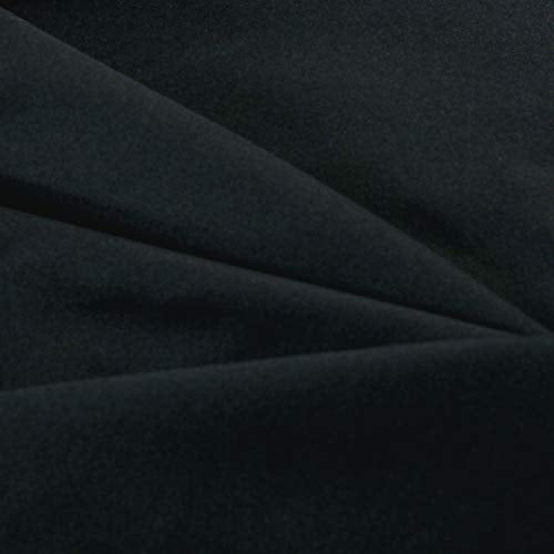 Mengersi Solid Black Cotton King Bed Runner Scarf Cover Protector