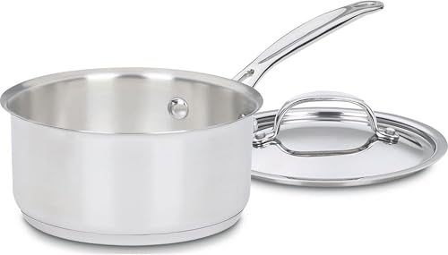 1.5-Quart Stainless Steel Saucepan with Lid, Oven & Induction Safe