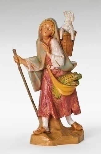 Fontanini Miriam the Shepherdess 7.5" Nativity Figure, Handmade in Italy