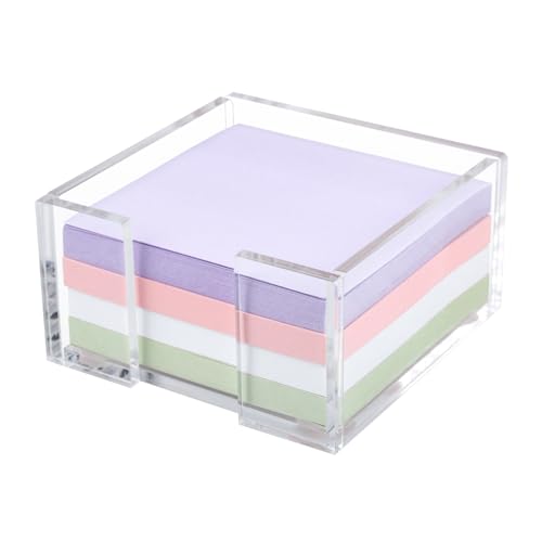 Clear Acrylic Sticky Note Holder for Desk Organizer and Office