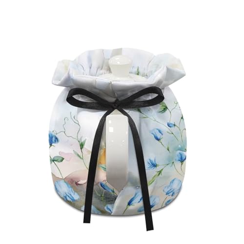 Floral Tea Pot Cozy with Insulation Pad - Heat-Retaining Kettle Cover