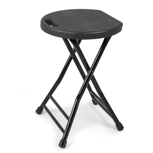 Foldable HDPE Stool with Handle - Heavy Duty Indoor and Outdoor Chair