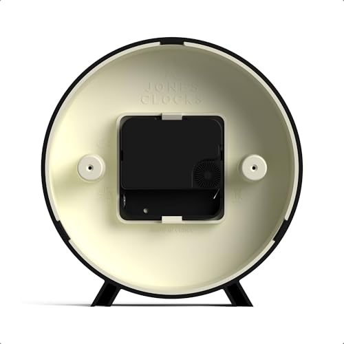 Modern Round Desk Clock, Retro Style Mantel Clock with Quartz Movement