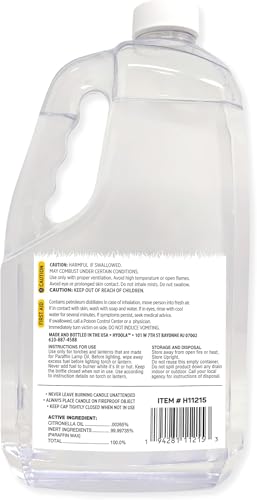 Citronella Paraffin Lamp Oil - 1 Gallon Mosquito Repellent Fuel for Lanterns