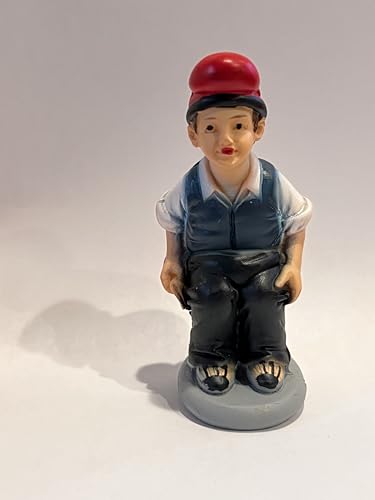 Resin Caganer Nativity Figurine - Humorous Catalan Holiday Decor, 6.5cm