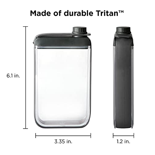 Rabbit Leak-Free Discreet Flask 7.25oz Black | Variation: 3.25" x 1.2" x 6"